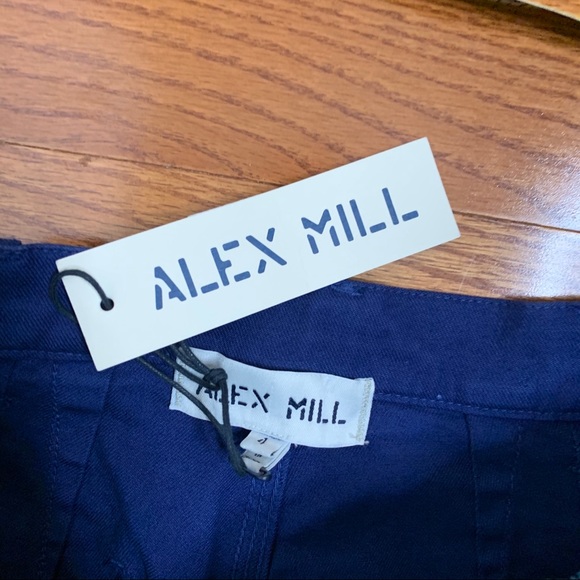 NWT Alex Mill Size 4 Cotton Twill Trousers Blue - Picture 3 of 7